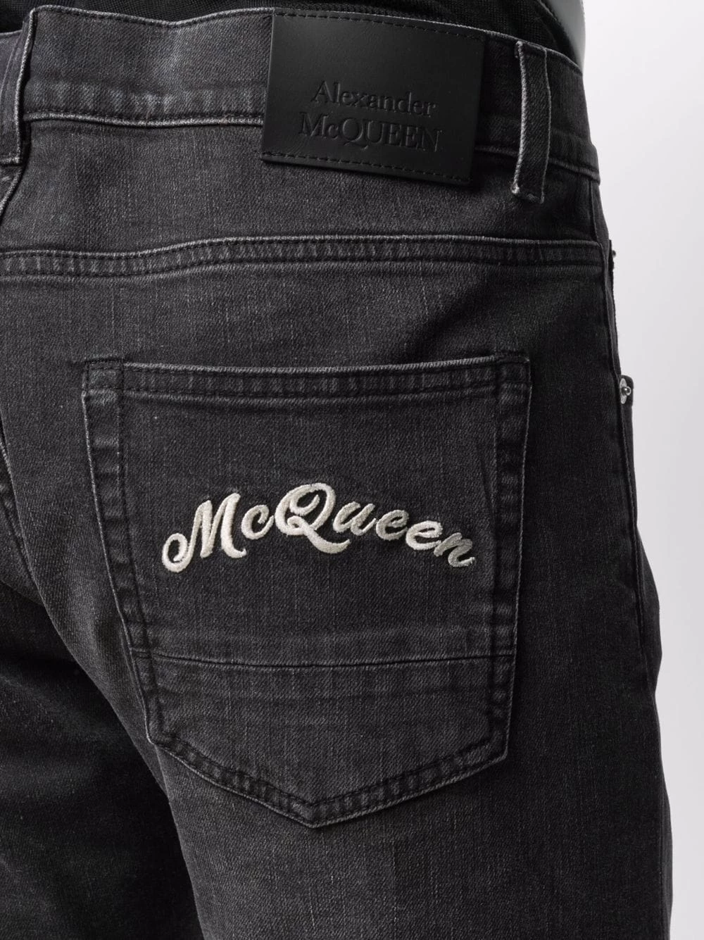 Discount ๐ฏ Alexander McQueen Logo embroidered straight leg ๐ jeans ๐ 5 Alexander McQueen logo-embroidered straight-leg jeans