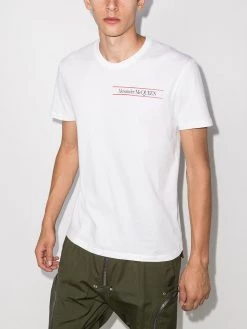 Budget 👍 Alexander McQueen Logo tape short sleeve T 👕 shirt 😉 6 Alexander McQueen logo tape short-sleeve T-shirt