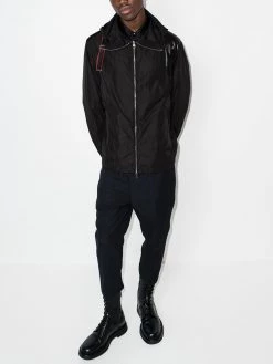 Alexander McQueen harness logo tape jacket