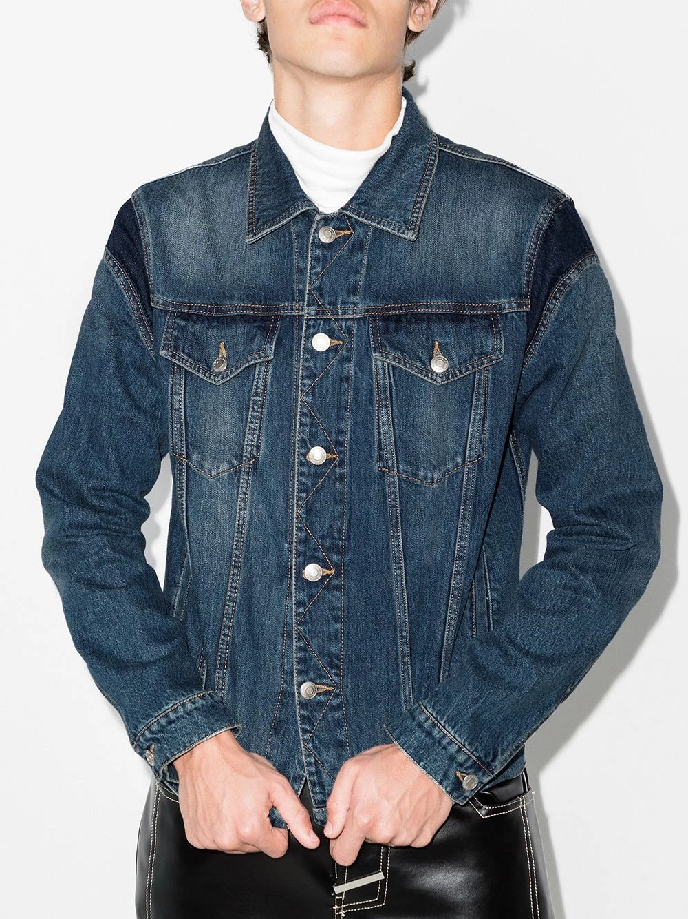 Flash Sale ๐ฏ Alexander McQueen Logo embossed denim jacket ๐ 2 Alexander McQueen logo-embossed denim jacket