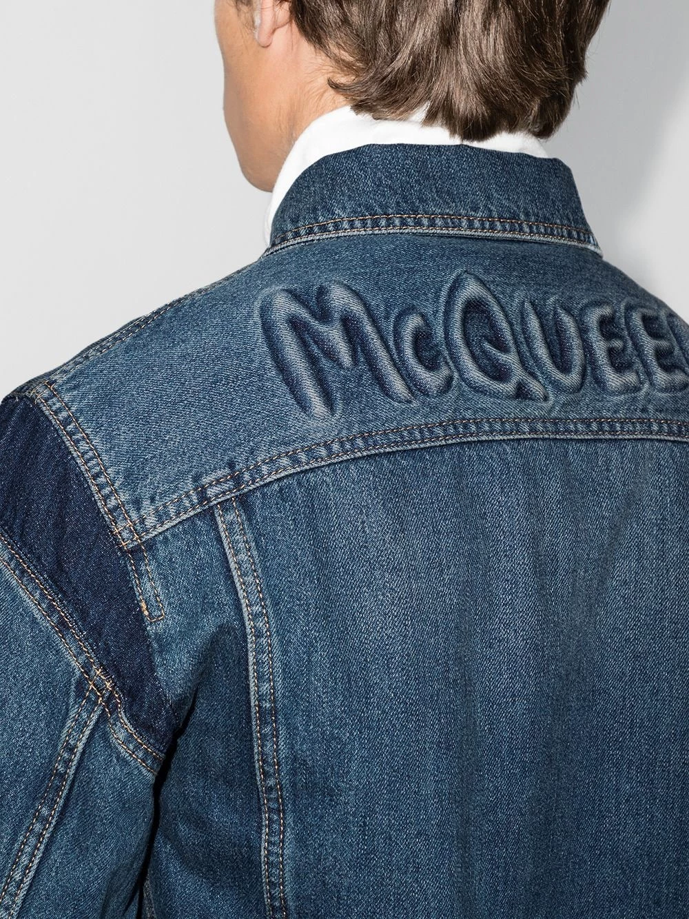 Flash Sale ๐ฏ Alexander McQueen Logo embossed denim jacket ๐ 4 Alexander McQueen logo-embossed denim jacket