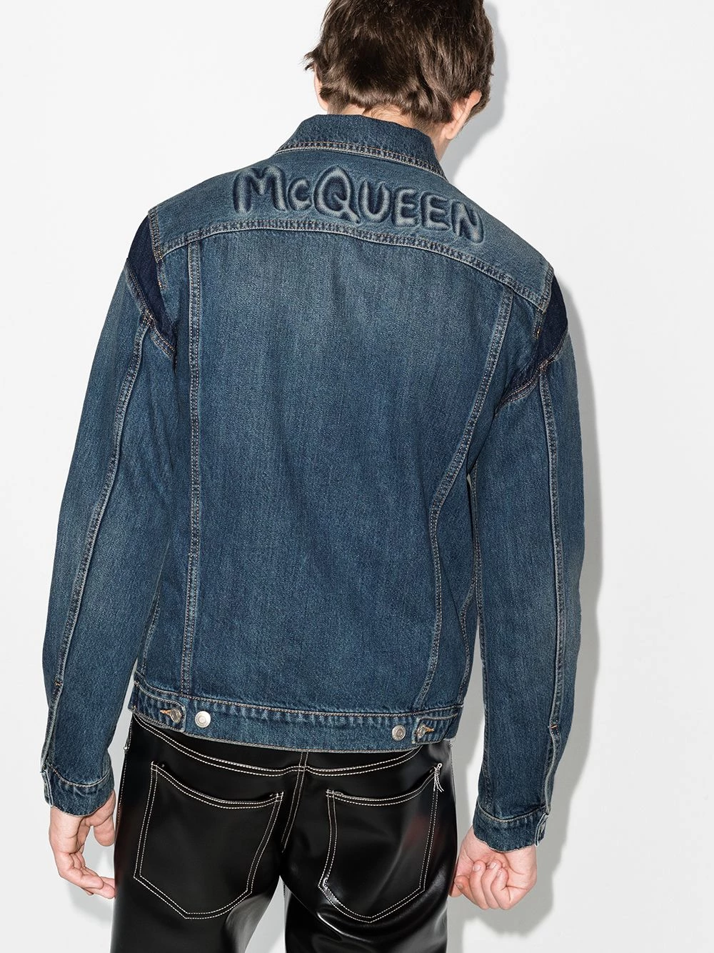 Flash Sale ๐ฏ Alexander McQueen Logo embossed denim jacket ๐ 3 Alexander McQueen logo-embossed denim jacket