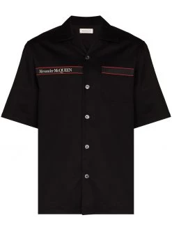 Alexander McQueen logo-tape short-sleeve shirt
