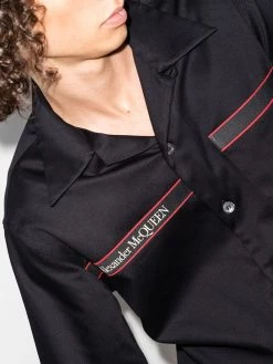 Alexander McQueen logo-tape short-sleeve shirt