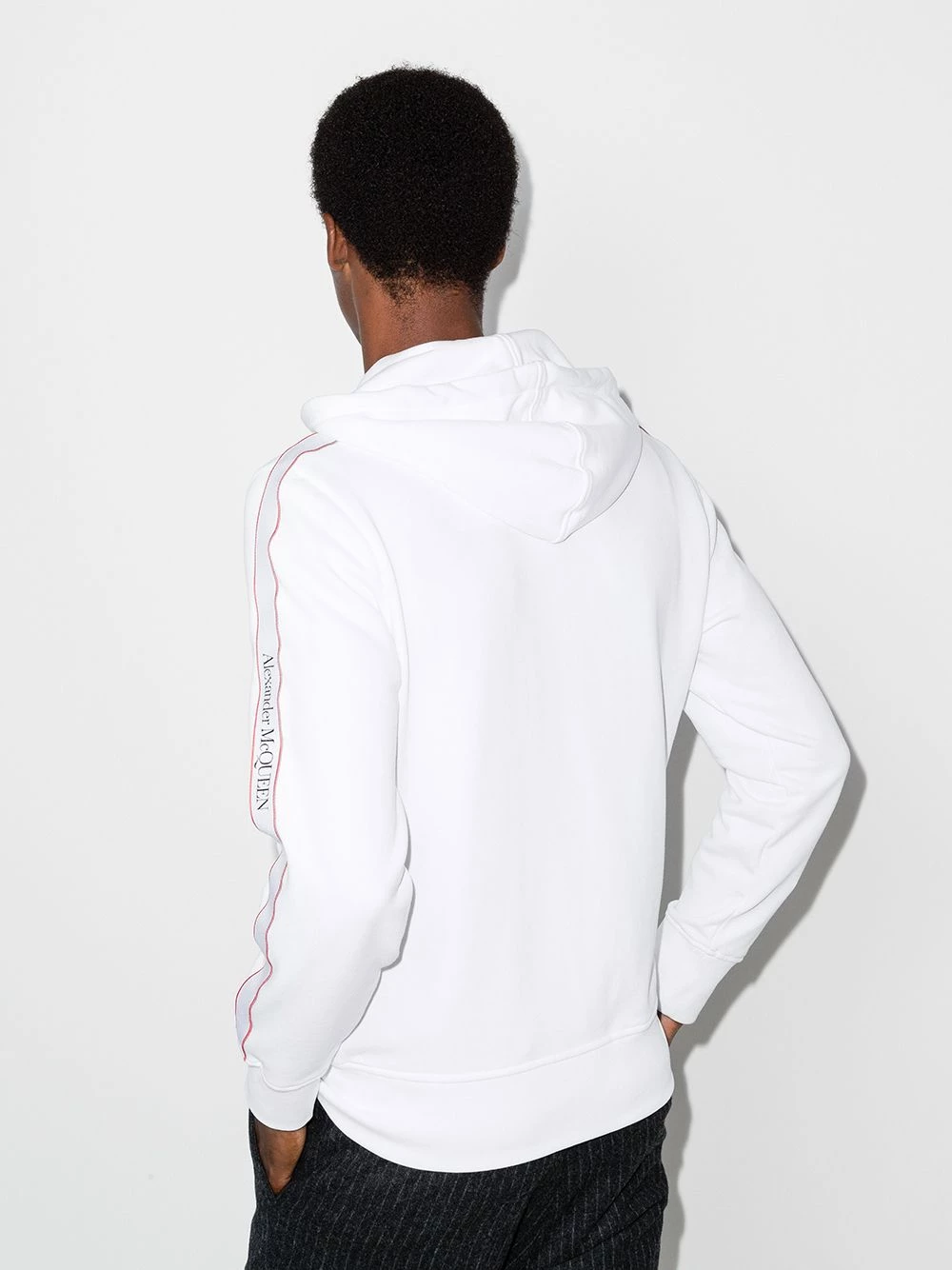 Wholesale ๐ฅ Alexander McQueen Logo tape zip up cardigan โ๏ธ 3 Alexander McQueen logo-tape zip-up cardigan