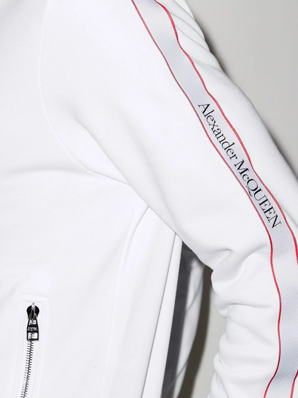 Wholesale ๐ฅ Alexander McQueen Logo tape zip up cardigan โ๏ธ 4 Alexander McQueen logo-tape zip-up cardigan