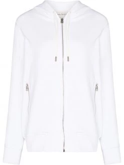 Alexander McQueen logo-tape zip-up cardigan