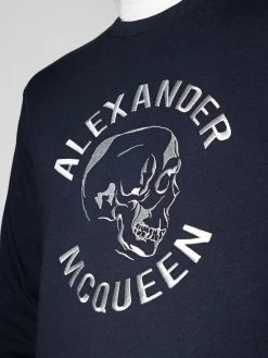 Alexander McQueen embroidered skull logo sweatshirt