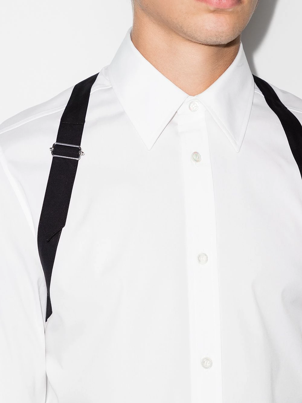 Hot Sale ⌛ Alexander McQueen Double Harness long sleeve 👕 shirt 💯 4 Alexander McQueen Double Harness long-sleeve shirt