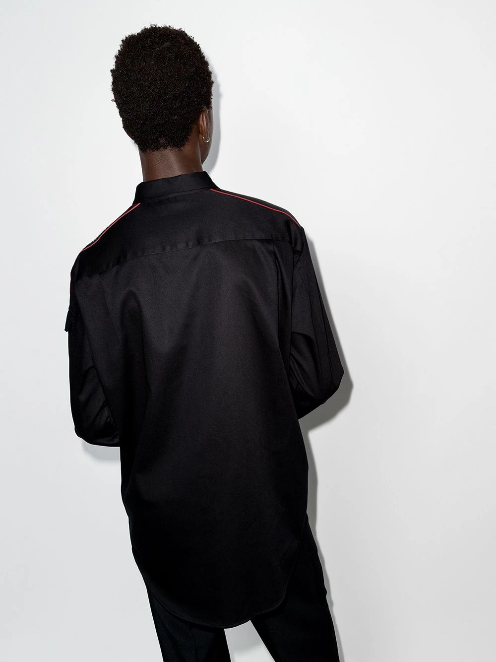 Outlet π Alexander McQueen Logo tape pointed collar π shirt π 3 Alexander McQueen logo tape pointed collar shirt