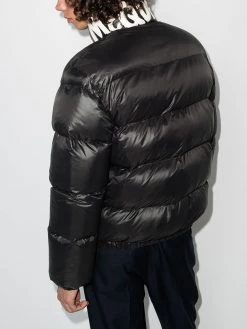 Alexander McQueen graffiti logo-print padded jacket