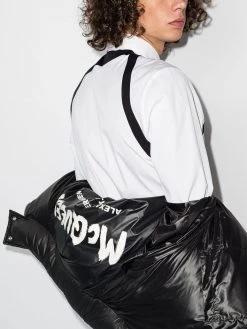 Alexander McQueen graffiti logo-print padded jacket