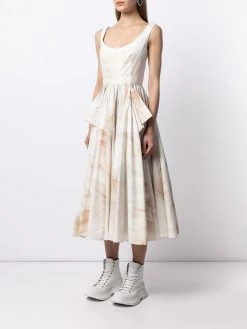 Alexander McQueen printed drape dress