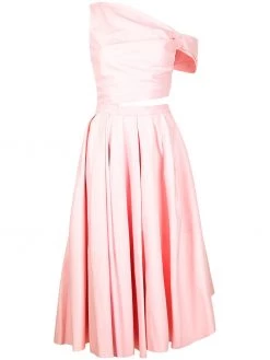 Alexander McQueen off-shoulder pleated dress