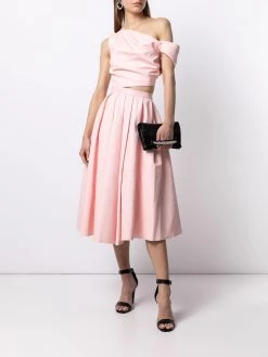 Alexander McQueen off-shoulder pleated dress