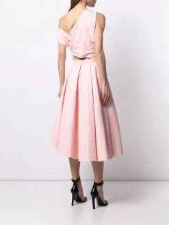 Alexander McQueen off-shoulder pleated dress