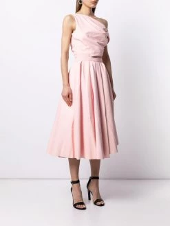 Alexander McQueen off-shoulder pleated dress