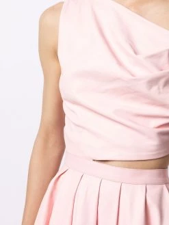 Alexander McQueen off-shoulder pleated dress