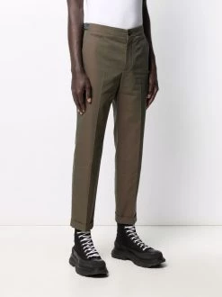 Outlet 🛒 Alexander McQueen Logo strap tailored trousers ⭐ 9 Alexander McQueen logo-strap tailored trousers