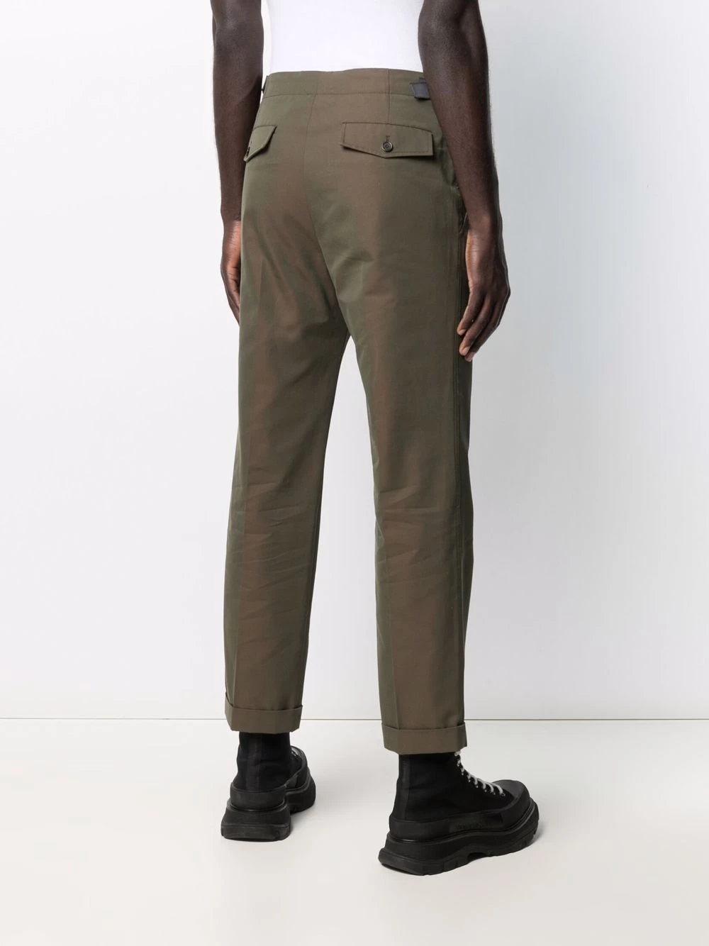 Outlet 🛒 Alexander McQueen Logo strap tailored trousers ⭐ 4 Alexander McQueen logo-strap tailored trousers
