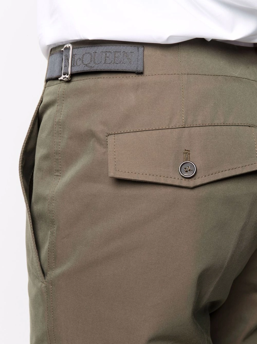 Outlet 🛒 Alexander McQueen Logo strap tailored trousers ⭐ 5 Alexander McQueen logo-strap tailored trousers