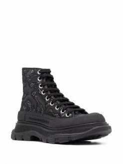 Alexander McQueen embossed-logo lace-up sneakers