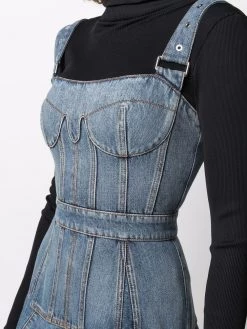 New ๐ Alexander McQueen Square neck denim ๐ dress ๐ 11 Alexander McQueen square-neck denim dress
