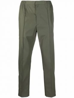 Alexander McQueen logo-strap trousers
