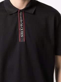 Alexander McQueen logo band polo shirt