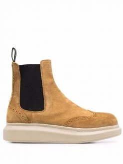 Alexander McQueen Hybrid suede Chelsea boots