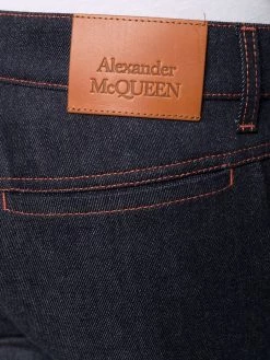 Alexander McQueen contrast-stitch straight-leg jeans