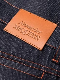 Alexander McQueen contrast-stitch straight-leg jeans