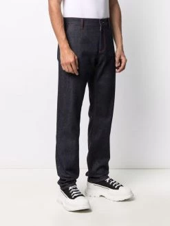 Alexander McQueen contrast-stitch straight-leg jeans