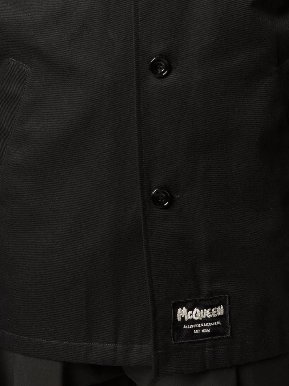 New ๐ Alexander McQueen Logo patch ๐ shirt jacket ๐ 5 Alexander McQueen logo-patch shirt jacket