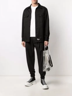 Alexander McQueen logo-patch shirt jacket
