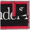 Alexander McQueen logo-intarsia wool scarf