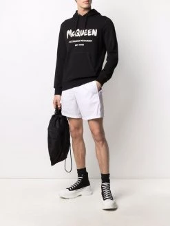 Alexander McQueen logo side-panel shorts