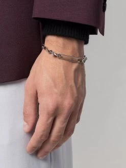 Alexander McQueen Skull safety pin bracelet