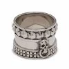 Alexander McQueen skull-engraved thick ring