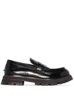 Alexander McQueen lug-sole penny loafers