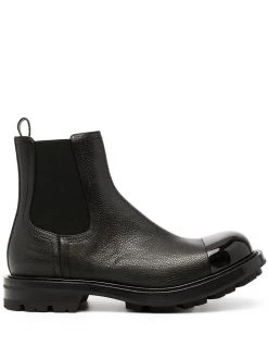 Alexander McQueen contrast-toecap leather boots