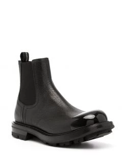 Alexander McQueen contrast-toecap leather boots