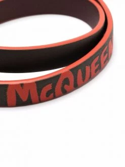 Alexander McQueen reversible skull-charm leather bracelet