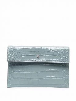 Alexander McQueen skull detail embossed clutch bag