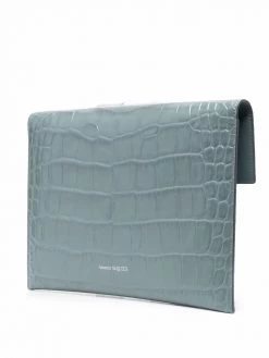 Alexander McQueen skull detail embossed clutch bag