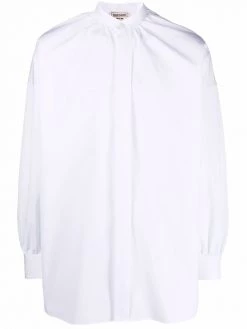 Alexander McQueen gathered sleeve dropped shoulder shirt