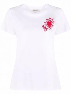 Alexander McQueen heart-print cotton T-shirt
