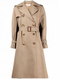 Alexander McQueen Hybrid Graffiti belted trench coat