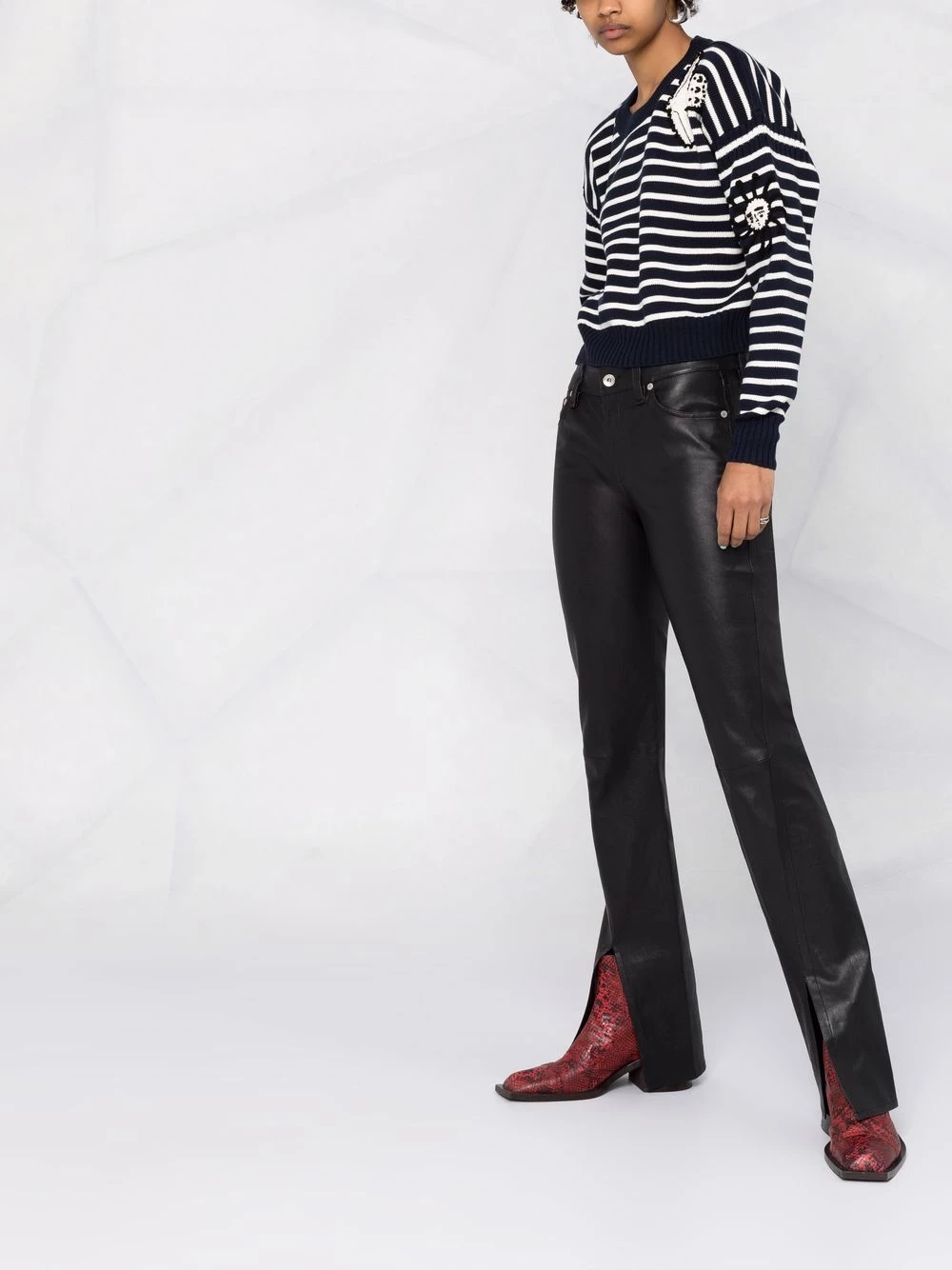 Flash Sale 😀 Alexander McQueen Crochet patch striped jumper 🤩 6 Alexander McQueen crochet-patch striped jumper