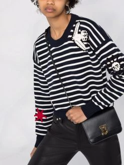 Flash Sale 😀 Alexander McQueen Crochet patch striped jumper 🤩 10 Alexander McQueen crochet-patch striped jumper